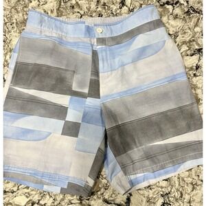 Tommy Bahama Relax Swim Trunks Board Shorts Mens Sz L Lined Blue Striped